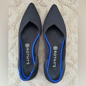 Rothy's The Point Solid Black Sz 10.5